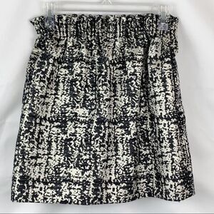 J.Crew Factory Jacquard silver & black mini skirt
